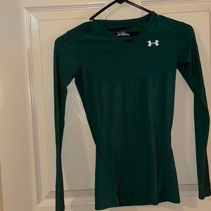 Dark Green Youth’s Dry Fit V- Fit Long Sleeves Under Armour